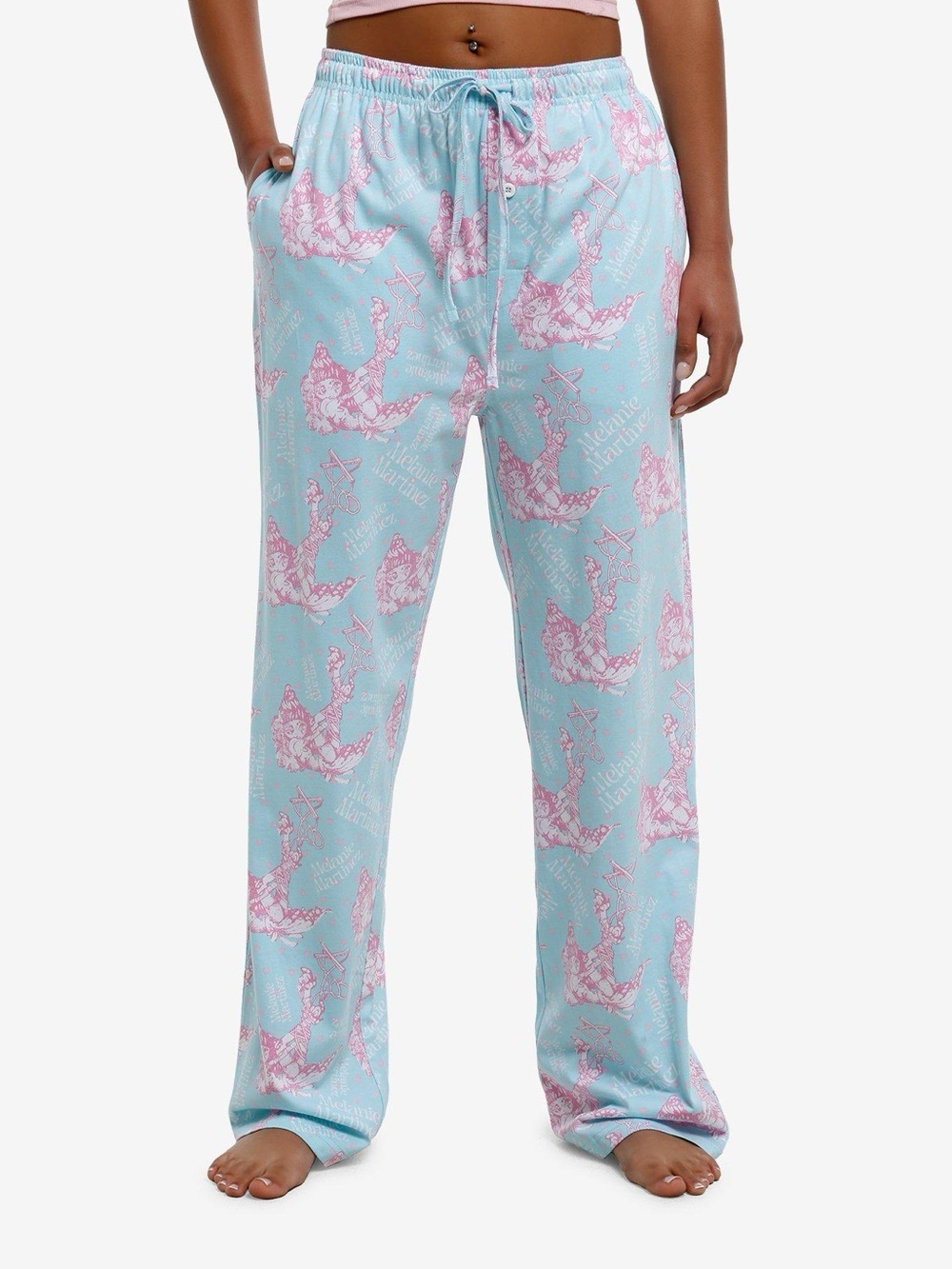 Melanie Martinez K-12 Doll Pajama Lounge Pants Small Blue Pink Loungewear Cotton